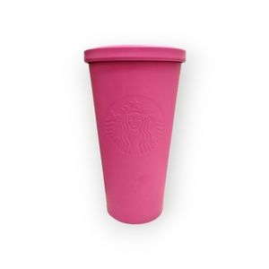 Starbucks 2014 Matte Barbie Pink Stainless Steel 16 oz. Grande Tumbler No Straw